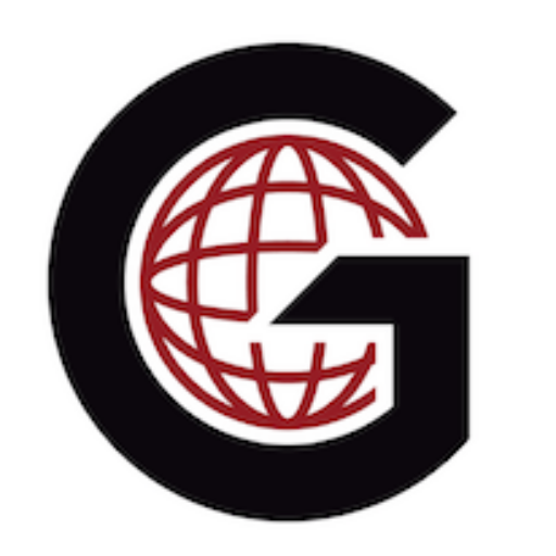 Stylized letter G with a globe inside the letter.