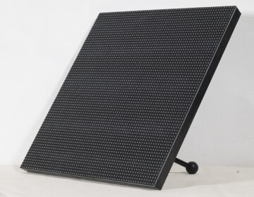 LED display panel on a stand.