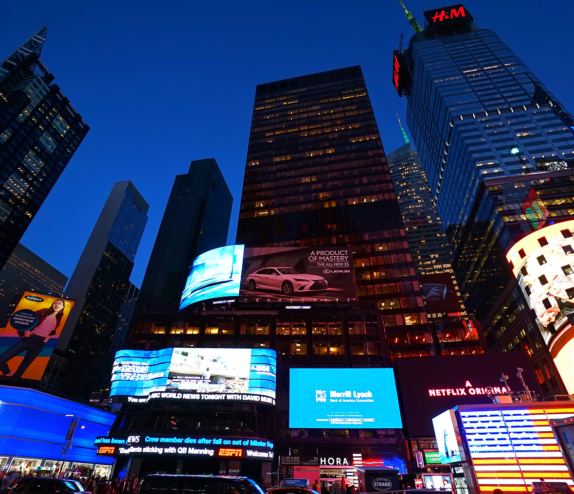 Neon lights in Times Square
